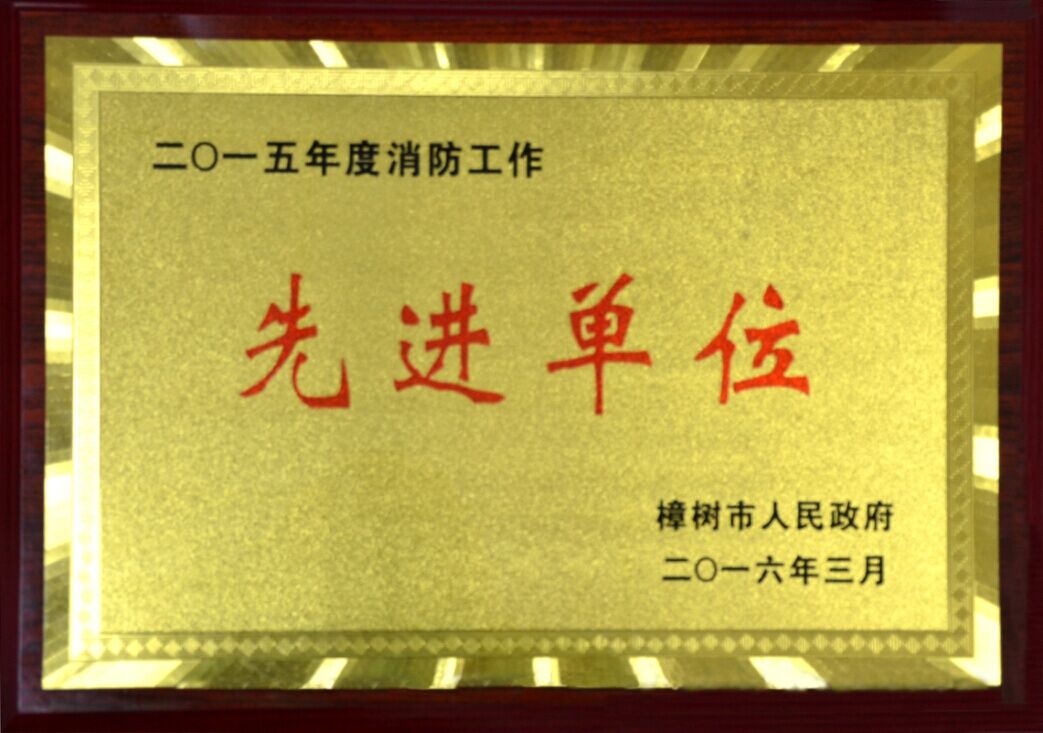 我司榮獲樟樹市“2015年度消防工作先進(jìn)單位”榮譽(yù)稱號(hào)